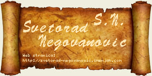 Svetorad Negovanović vizit kartica